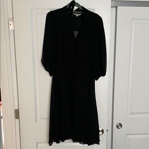 Nanette Lepore Elegant Black Polka Dot Dress